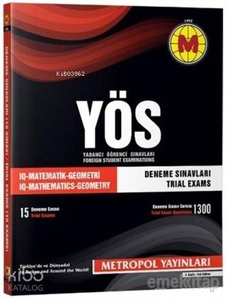 YÖS Matematik Geometri IQ 15 Deneme Sınavları