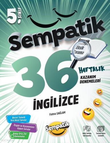 5 Sınıf İngilizce Sempatik 36 Haftalık Kazanım Denemeleri