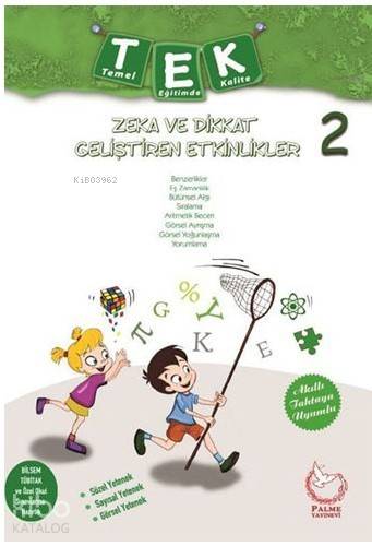 Palme Yayınları 2 Sınıf TEK Zeka ve Dikkat Geliştiren Etkinlikler Palme