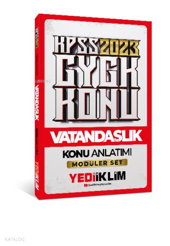 Yediiklim 2023 KPSS Genel Kültür Vatandaşlık Konu Anlatımı Komisyon 25 İndirim