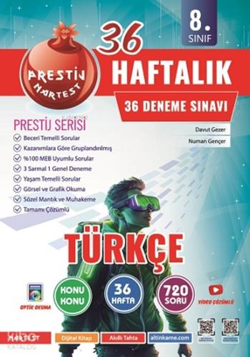 8 Sınıf 36 Haftalık Türkçe Denemeleri