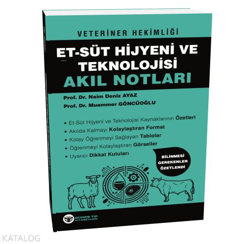 Veteriner Hekimliği Et Süt Hijyeni ve Teknolojisi Akıl Notları