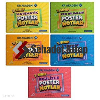 Kr Akademi 7 Sınıf Poster Notlar Seti