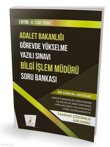 GYS Adalet Bakanlığı Görevde Yükselme Yazılı Sınavı Yazı İşleri Müdürü Soru Bankası