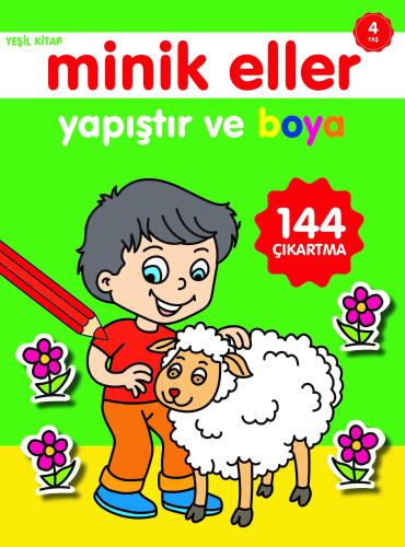 Minik Eller Yapıştır Ve Boya Yeşil Kitap