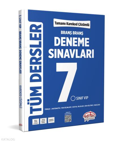 Editör Yayınları 7 Sınıf Tüm Dersler Branş Branş Tamamı Çözümlü Deneme Sınavları