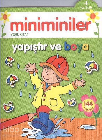 Miniminiler Yeşil Kitap Yapıştır ve Boya