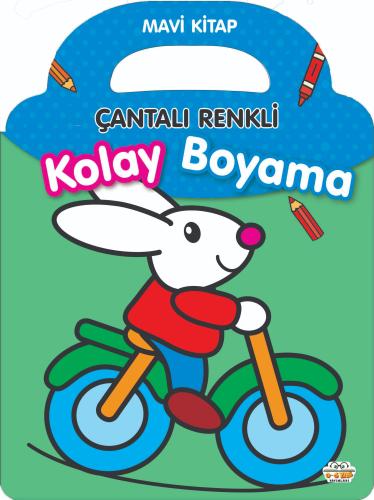 Çantalı Renkli Kolay Boyama Mavi Kitap