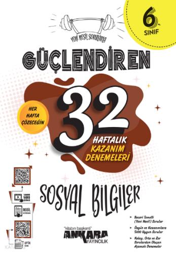 6 Sınıf Güçlendiren 32 Haftalık Sosyal Bilgiler Kazanım Denemeleri