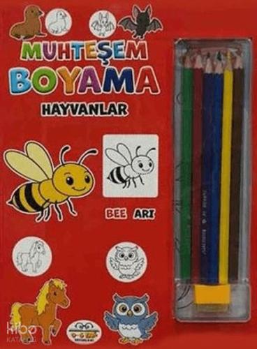 Muhteşem Boyama Hayvanlar 6lı Boya Kalemi