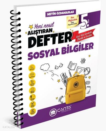 Çanta Yayınları 5 Sınıf Sosyal Bilgiler Okula Yardımcı Alıştıran Defter