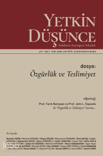 Yetkin Düşünce Sayı 1 Özgürlük ve Teslimiyet