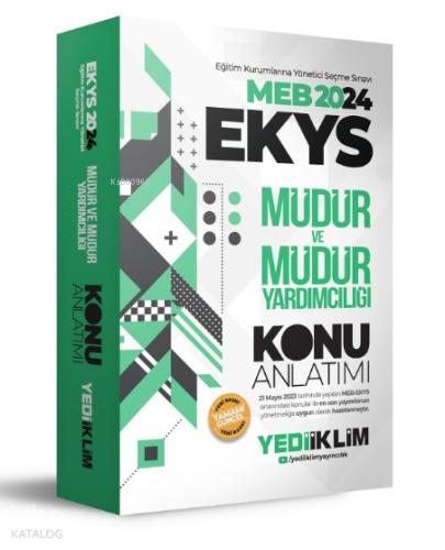 Yediiklim Yayınları 2024 MEB EKYS Müdür Ve Müdür Yardımcılığı Konu Anlatımı