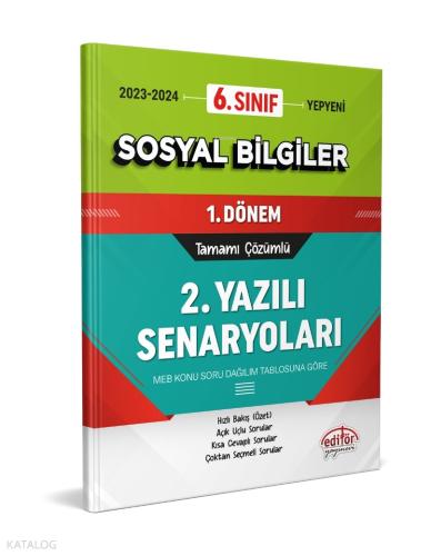 Alan Yayınları 6 Sınıf Tüm Dersler Ortak Sınav 1 Dönem 2 Yazılı