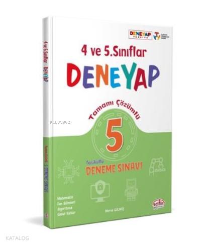 4 ve 5 Sınıf Tüm Dersler Deneyap 5 Fasiküllü Deneme Çözümlü Editör Yayınları
