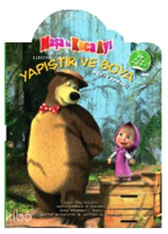 Maşa İle Koca Ayı Yapıştır ve Boya Resim Yapıyor