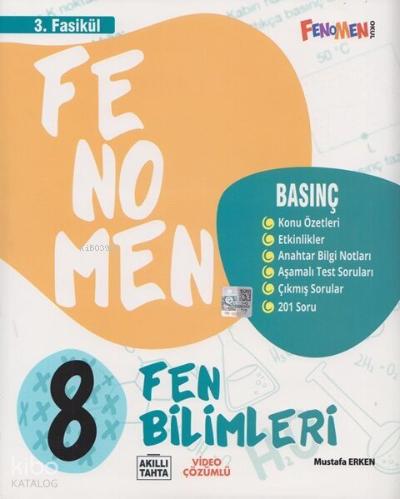 Fenomen 8 Sınıf Fen Bilimleri Soru Bankası 3 Fasikül Basınç