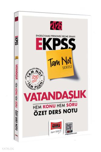 2026 E KPSS Tam Not Serisi Vatandaşlık Hem Konu Hem Soru Özet Ders Notu