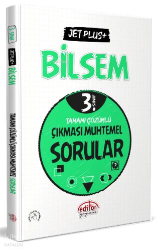 Editör Yayınları 3 Sınıf BİLSEM Hazırlık Jet Plus Çıkması Muhtemel Sorular Çözümlü