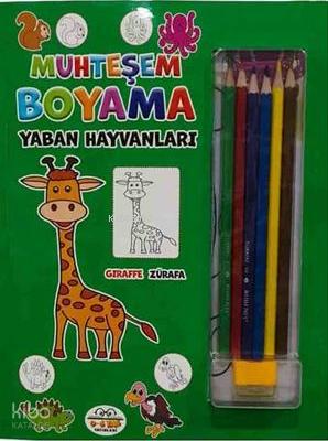 Muhteşem Boyama Yaban Hayvanları 6lı Boya Kalemi