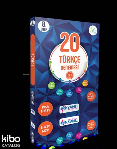 Yanıt Yayınları 8 Sınıf LGS Türkçe 20 Çözümlü Föy Deneme Yanıt