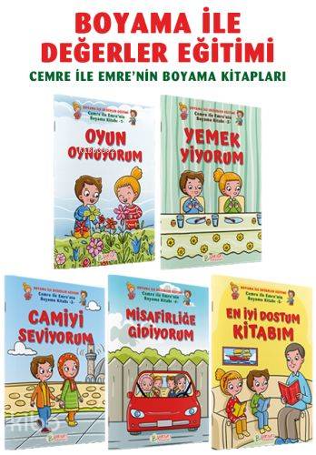 Cemre ile Emre nin Boyama Kitapları 5 Cilt