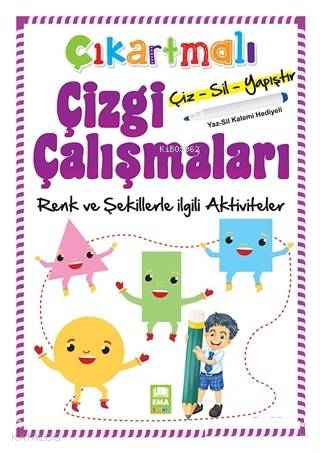 Çıkartmalı Çizgi Çalışmaları Renk ve Şekillerle İlgili Aktiviteler