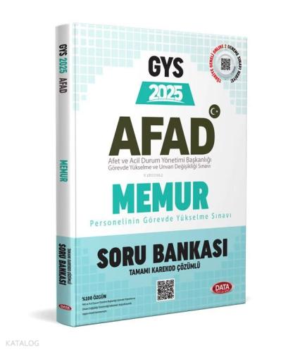 Data Yayınları 2025 AFAD Şef GYS Soru Bankası Karekod Çözümlü
