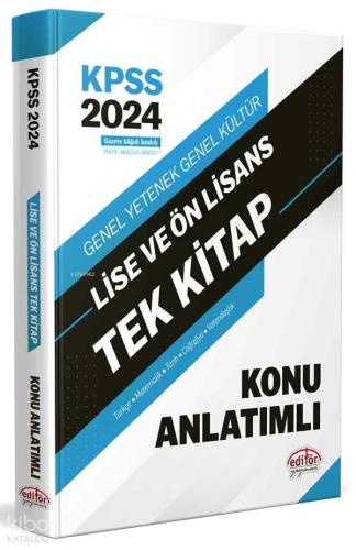 Editör Yayınları 2024 KPSS Lise Ön Lisans Konu Anlatımı Tek Kitap