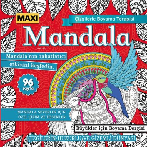 Maxi Mandala Çizgilerle Boyama Terapisi 5 li Set