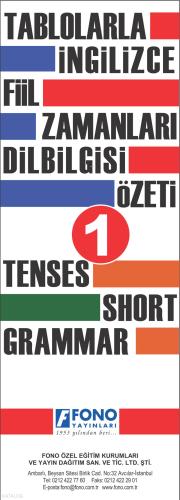 İngilizce Fiil Zamanları ve Dilbilgisi Tablosu