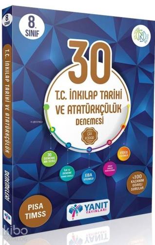 Yanıt Yayınları 8 Sınıf LGS T C İnkılap Tarihi ve Atatürkçülük 30 lu Denemeleri Yanıt