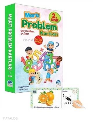 4 Sınıf Problem Kartları Yaz Sil Kalemli