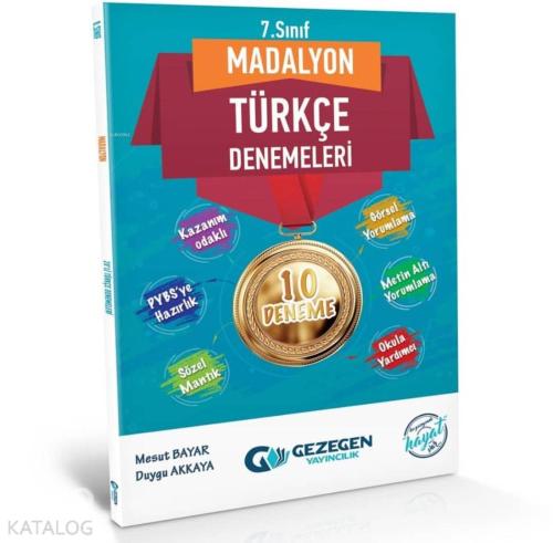 Gezegen Yayınları 8 Sınıf 1 Dönem LGS Türkçe 7 li Madalyon Denemeleri Gezegen