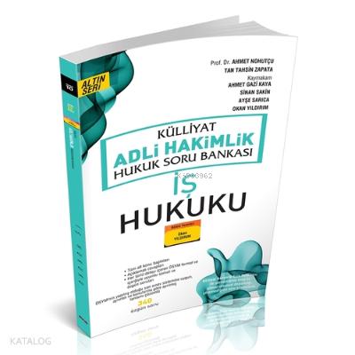 KÜLLİYAT İş Hukuku Soru Bankası Adli Hakimlik Savaş Yayınları 2021