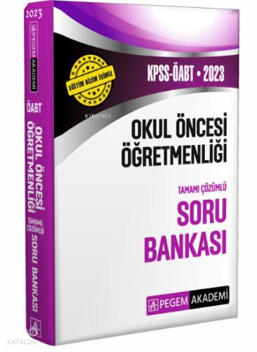 2023 KPSS ÖABT Okul Öncesi Öğretmenliği Soru Bankası