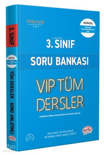 Editör Yayınları 3 Sınıf VIP Tüm Dersler Soru Bankası Mavi Kitap