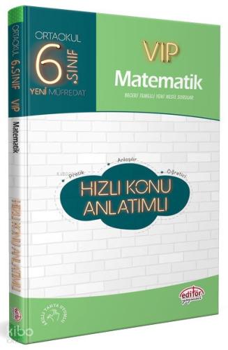 Editör 6 Sınıf Vıp İngilizce Hızlı Konu Anlatımlı