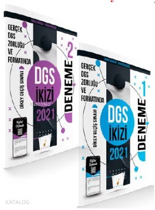 DGS İkizi 2 Özgün Deneme Sınavı Dijital Çözümlü Pelikan Yayınevi