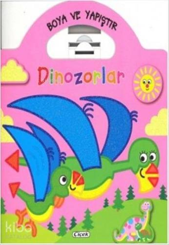 Boya ve Yapıştır Dinozorlar Pembe