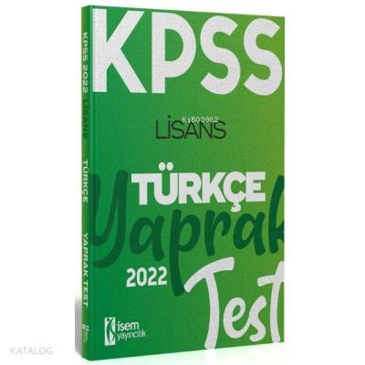Benim Hocam 2022 KPSS Türkçe Çek Kopart Yaprak Test Komisyon
