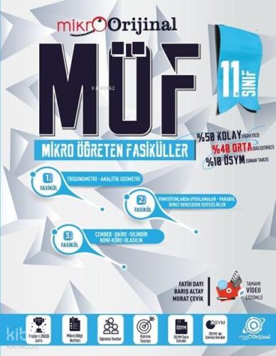 Orijinal Mikro 11 Sınıf Matematik MÖF Mikro Öğreten 3 lü Fasikül Seti