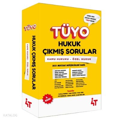 Tüyo Hukuk Çıkmış Sorular Kamu Hukuku Özel Hukuk 4T Yayınları