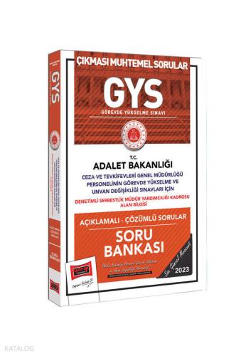 Yargı Yayınları 2023 Adalet Bakanlığı Ceza Tevkifevleri Genel Müdürlüğü GYS ve Unvan Değişikliği Sınavları İçin Denetimli Serbestlik Müdür Yardımcılığı Kadrosu Alan Bilgisi Sınavı İçin Açıklamalı Soru Bankası