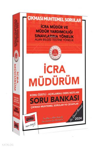 Yargı Yayınları 2024 Adalet Bakanlığı Çıkması Muhtemel Sorular İcra Müdürüm Soru Bankası