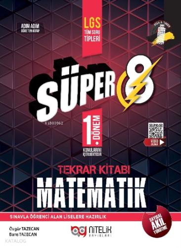 Süper 8 1 Dönem Matematik Tekrar Kitabı Nitelik Yayınları