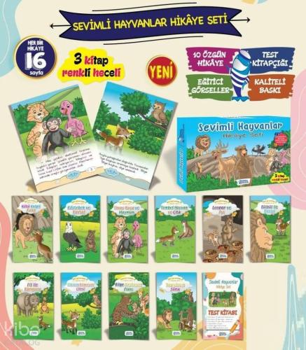 Orka 1 Sınıf Sevimli Hayvanlar Hikaye Seti 10 Kitap