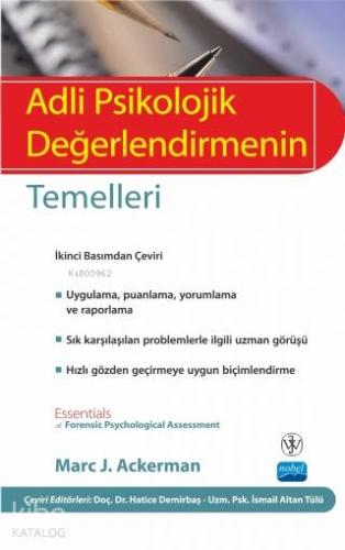 Adli Psikolojik Değerlendirmenin Temelleri