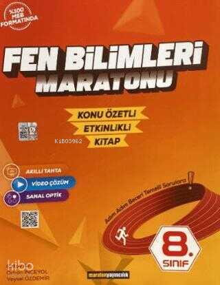 8 Sınıf Fen Bilimleri Maratonu Konu Özetli Etkinlikli Kitap
