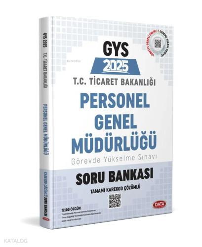 Data Yayınları 2025 Ticaret Bakanlığı Personel Genel Müdürlüğü GYS Soru Bankası Karekod Çözümlü